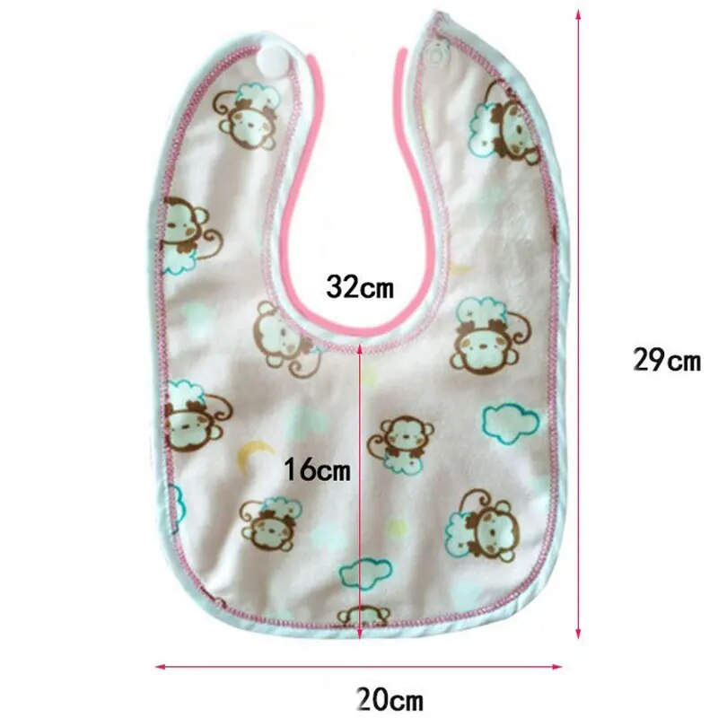 1pc Water-proof Baby Bibs for Newborn Double Layer Cotton Saliva Towel Feeding Burp Cloth Sleeveless Baby Bibs & Burp Cloths