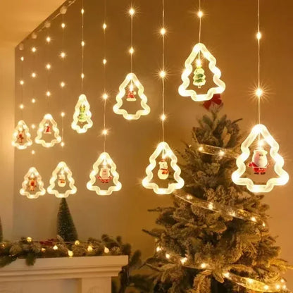 Santa Glow Festive Curtain Lights