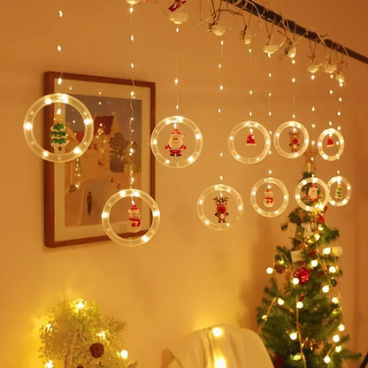 Santa Glow Festive Curtain Lights