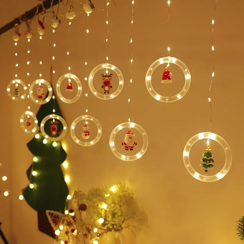 Santa Glow Festive Curtain Lights